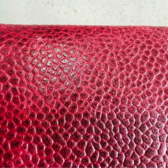 Chanel Burgundy Red Caviar Leather Fold Over Open Wallet - Picture 11 of 16